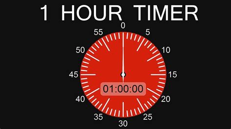 Set a timer for 1 hour .